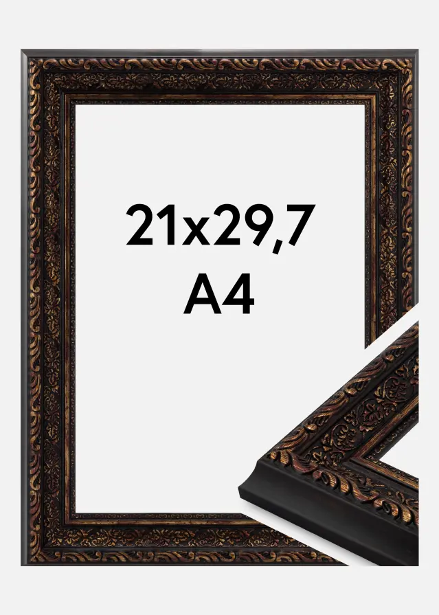 Rama Imperial Szkło akrylowe Złoto 21x29,7 cm (A4)