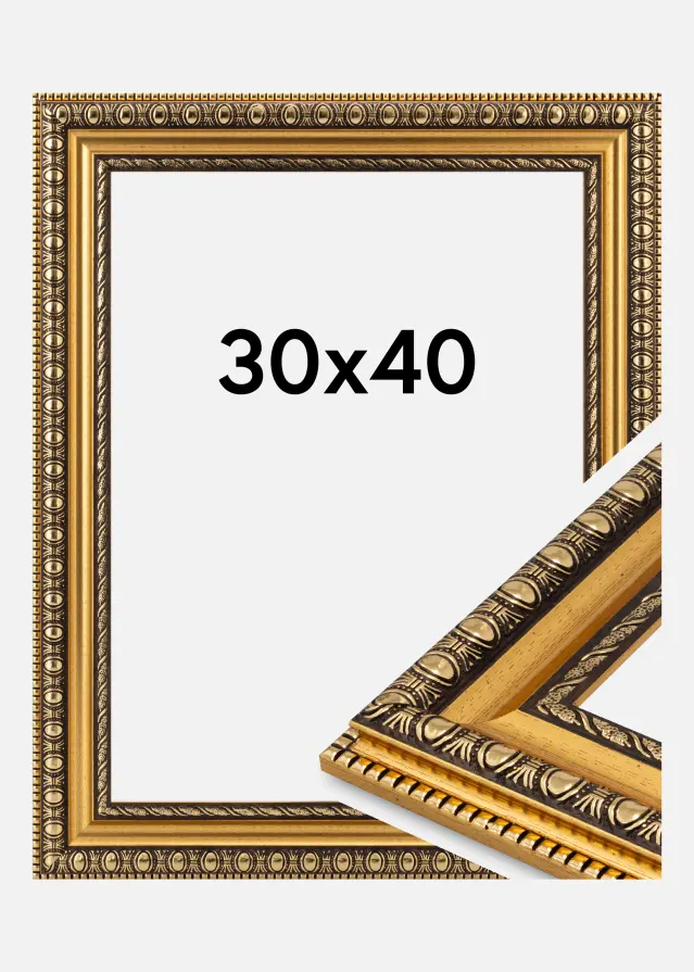 Rama Ornato Szkło akrylowe Złoto 30x40 cm