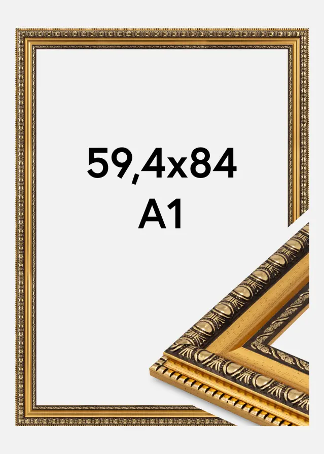 Rama Ornato Szkło akrylowe Złoto 59,4x84 cm (A1)