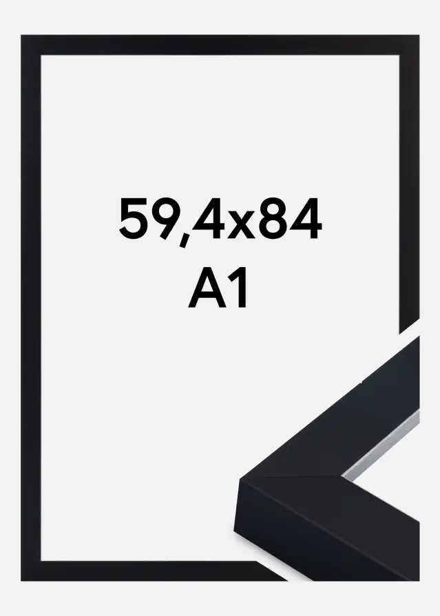 Rama Sussex Szkło akrylowe Czarny/Srebrny 59,4x84,1 cm (A1)