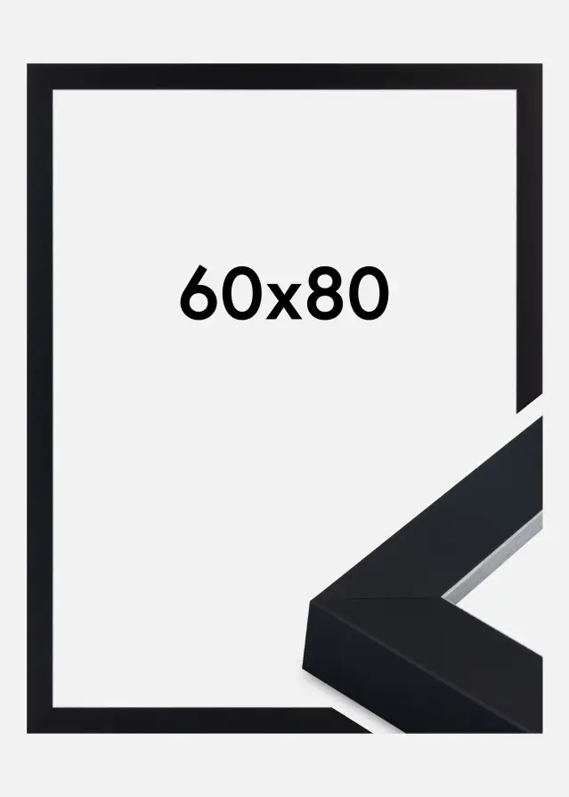 Rama Sussex Szkło akrylowe Czarny/Srebrny 60x80 cm
