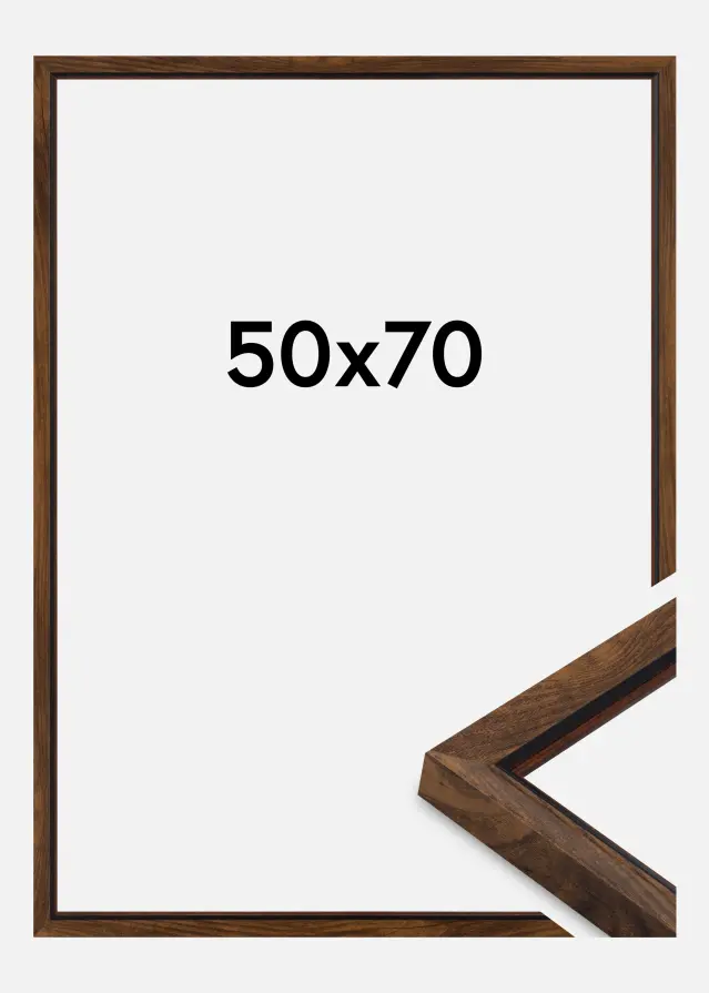 Rama Obsidian Szkło akrylowe Orzech 50x70 cm