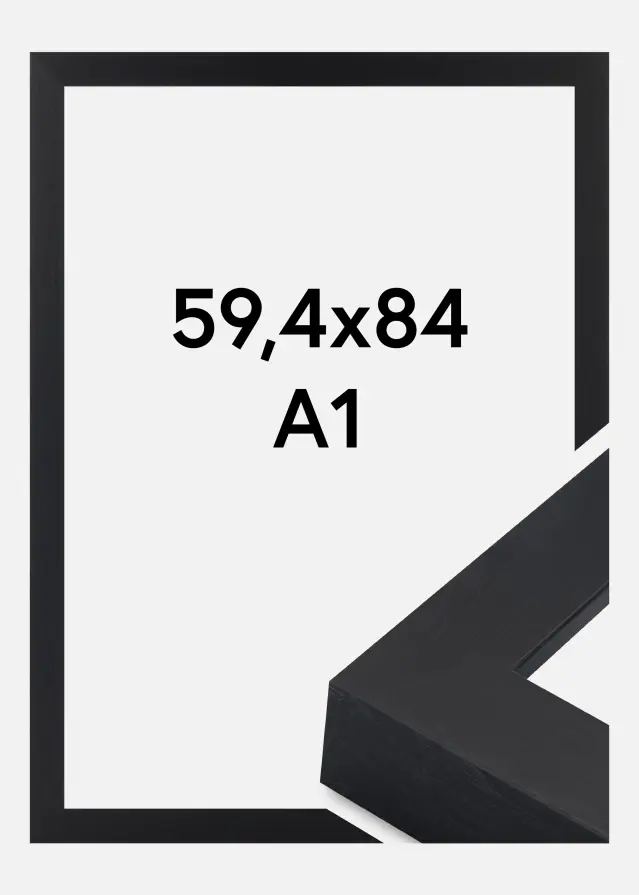 Rama Wells Szkło akrylowe Czarny 59,4x84,1 cm (A1)