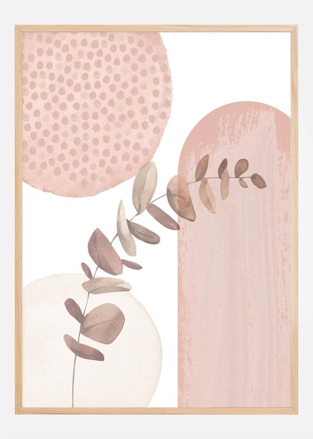 boho pink flower Plakat