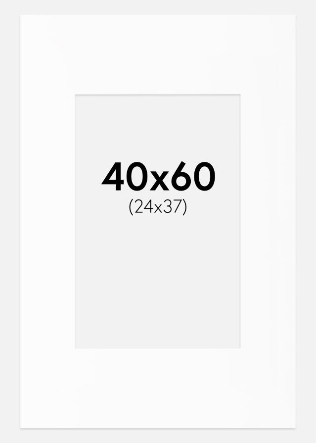 Passe-patrout Biały Standard Biały środek 40x60 cm (24x37)