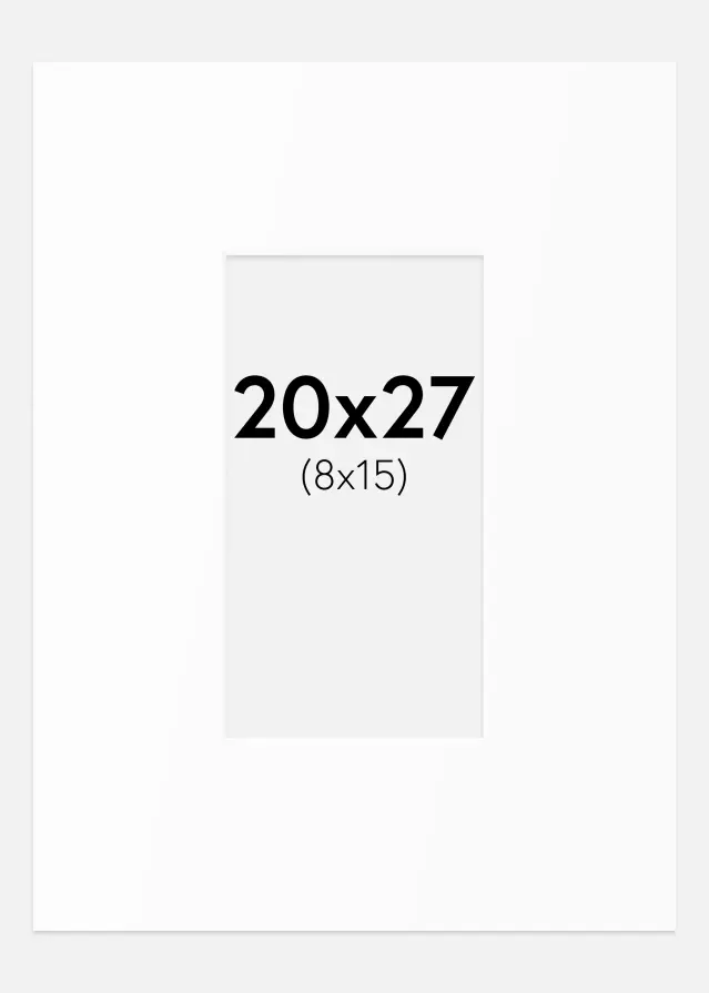 Passe-patrout Biały Standard (Białe Rdzeń) 20x27 cm (8x15)
