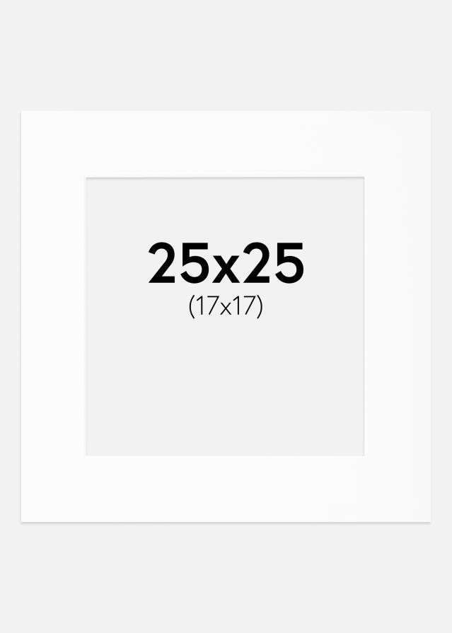 Passe-patrout Biały Standard Biały środek 25x25 cm (17x17)