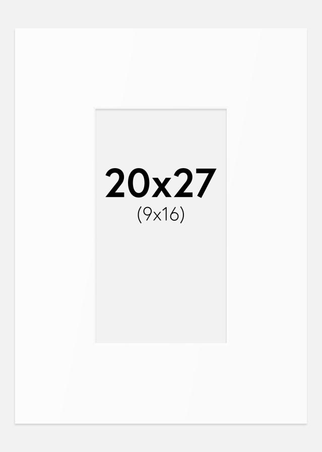 Passe-patrout Biały Standard (Białe Rdzeń) 20x27 cm (9x16)
