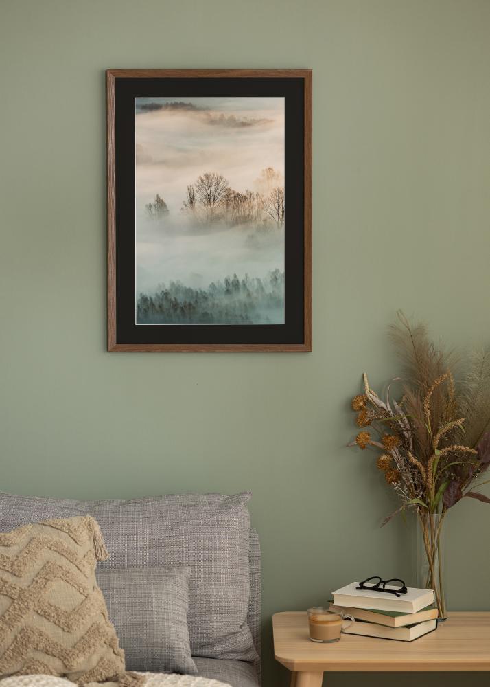 Rama Fiorito Ciemny Dąb 50x60 cm - Passe-patrout Czarny 37x46 cm