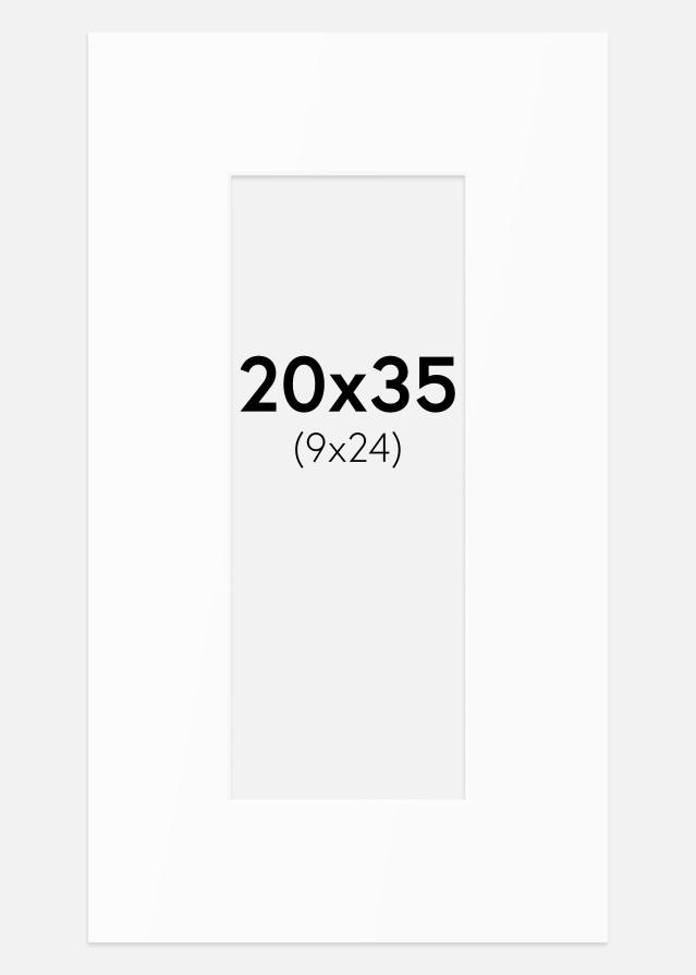 Passe-patrout Biały Standard (Białe Rdzeń) 20x35 cm (9x24)