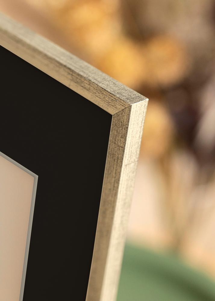 Rama Galant Srebrny 40x50 cm - Passe-patrout Czarny 12x16 inches