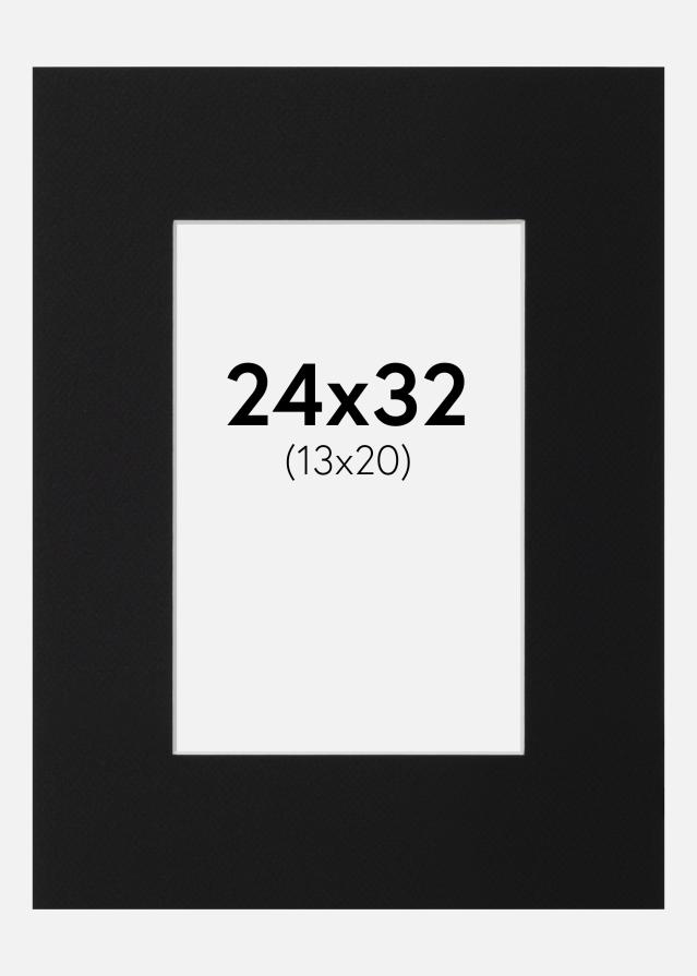 Passe-patrout Czarny Standard (Biały Rdzeń) 24x32 cm (13x20)