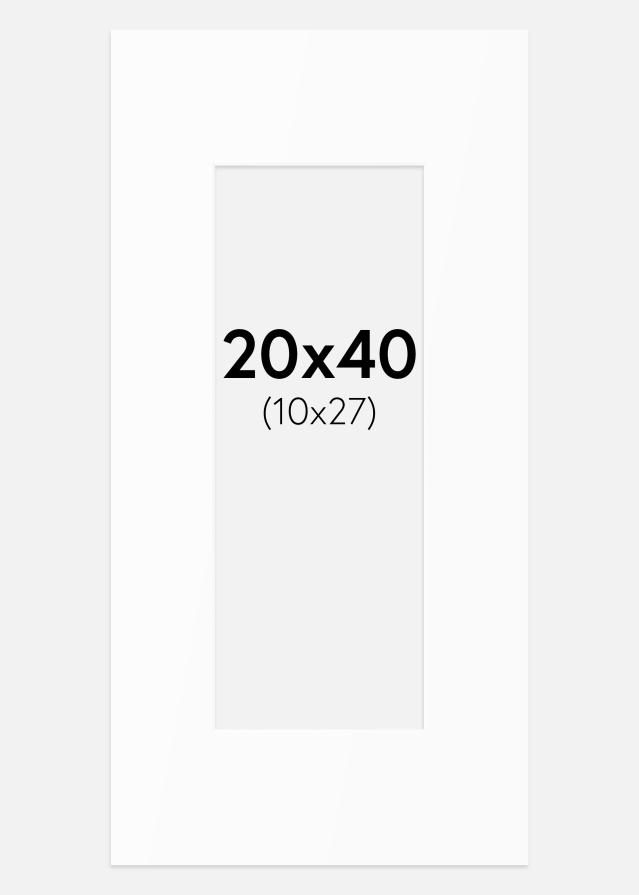 Passe-patrout Biały Standard (Białe Rdzeń) 20x40 cm (10x27)