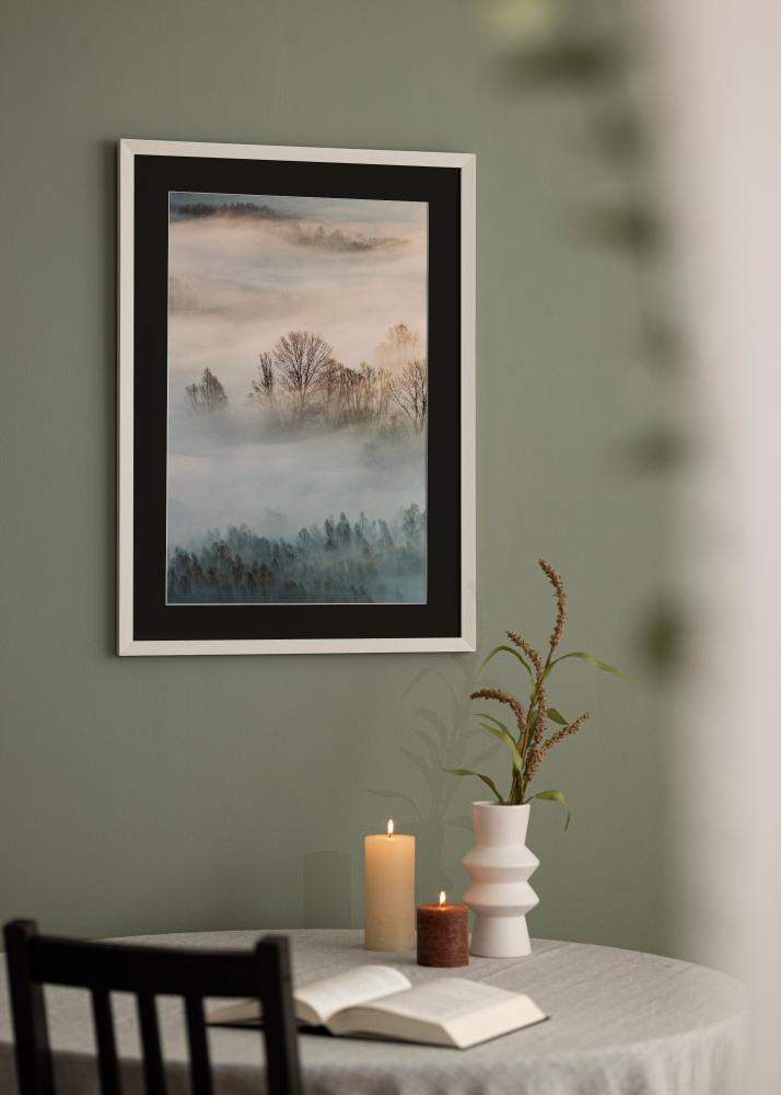 Rama Fiorito Biały 40x50 cm - Passe-patrout Czarny 12x16 inches