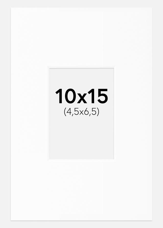 Passe-patrout Biały Standard Biały środek 10x15 cm (4,5x6,5)