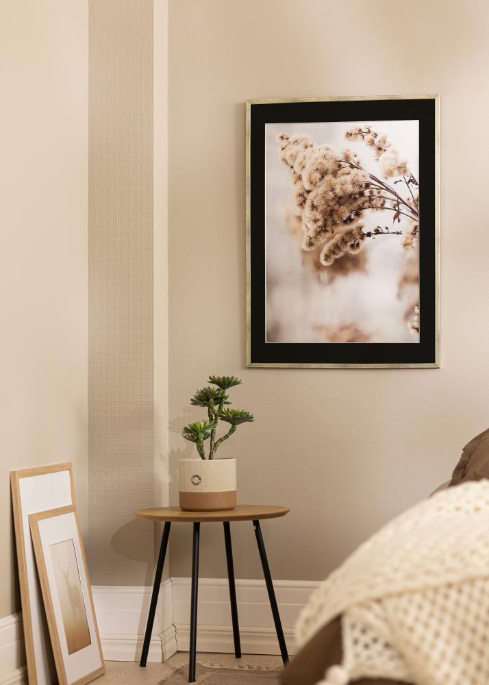 Rama Galant Srebrny 40x50 cm - Passe-patrout Czarny 12x16 inches