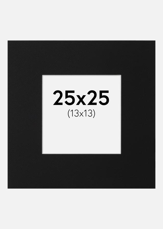 Passe-patrout Czarny Standard (Biały Rdzeń) 25x25 cm (13x13)