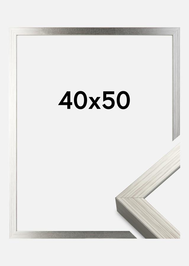 Rama Falun Srebrny 40x50 cm