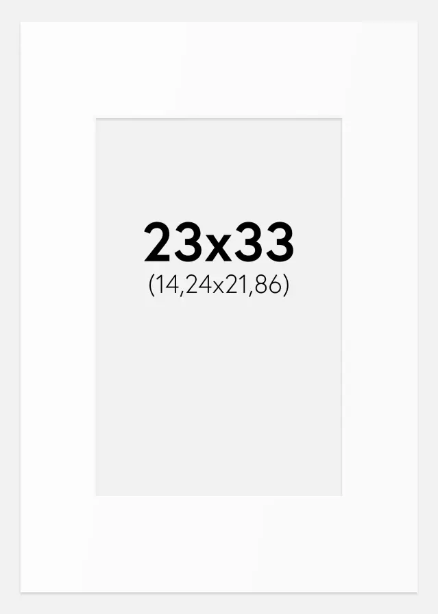 Passe-patrout Biały Standard (Białe Rdzeń) 23x33 cm (14,24x21,86)