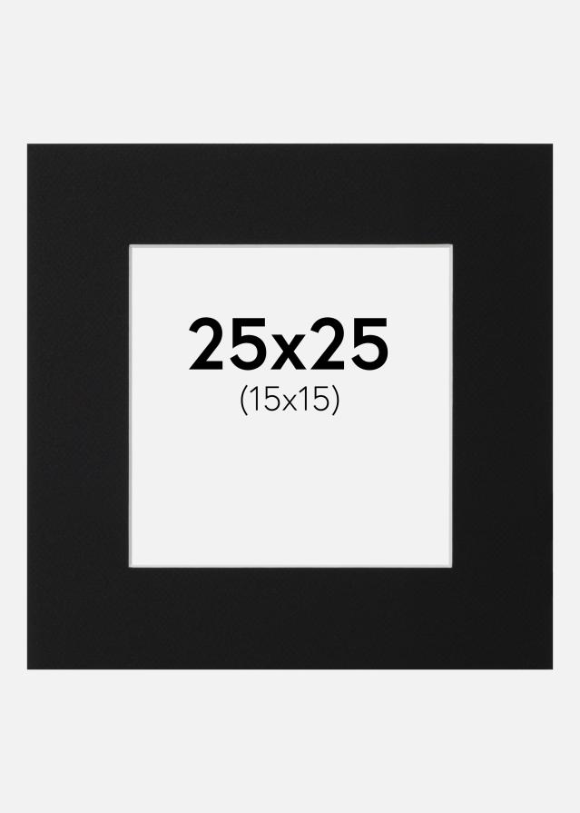 Passe-patrout Czarny Standard (Biały Rdzeń) 25x25 cm (15x15)