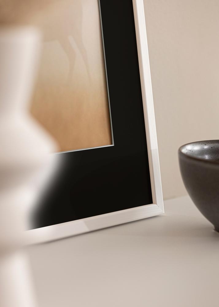 Rama Galant Biały 40x40 cm - Passe-patrout Czarny 32x32 cm