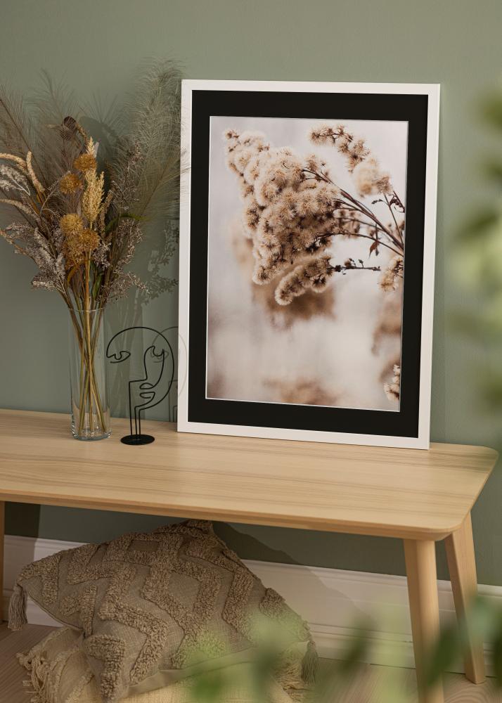 Rama White Wood 50x100 cm - Passe-patrout Czarny 30x80 cm