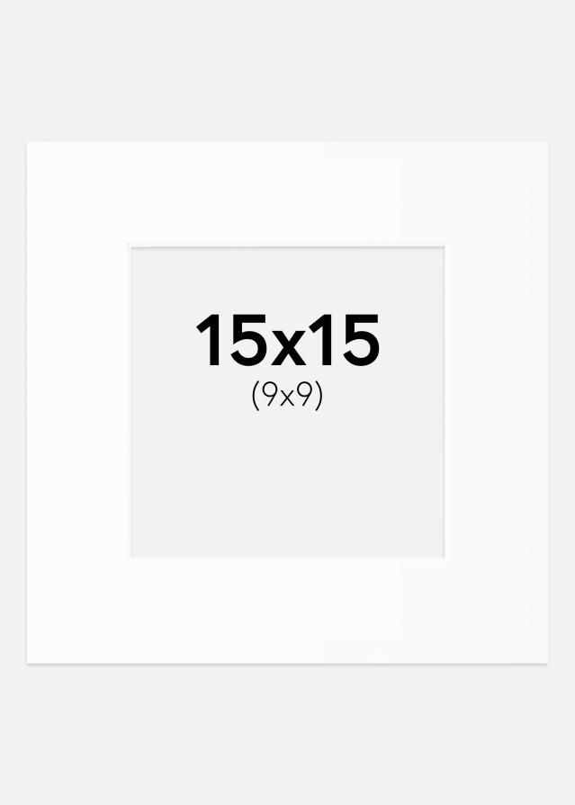Passe-patrout Biały Standard Biały środek 15x15 cm (9x9)