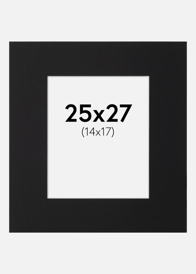 Passe-patrout Czarny Standard (Biały Rdzeń) 25x27 cm (14x17)
