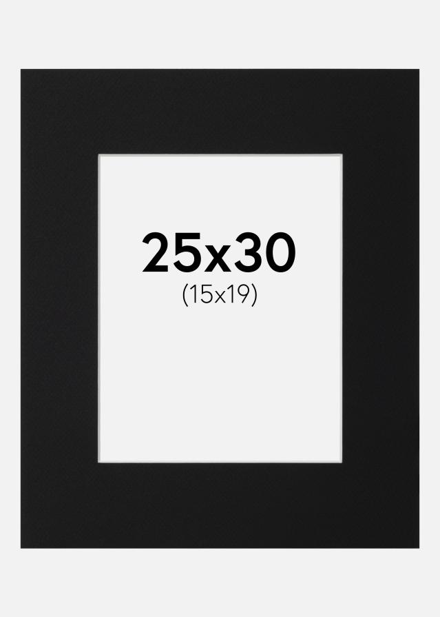 Passe-patrout Czarny Standard (Biały Rdzeń) 25x30 cm (15x19)