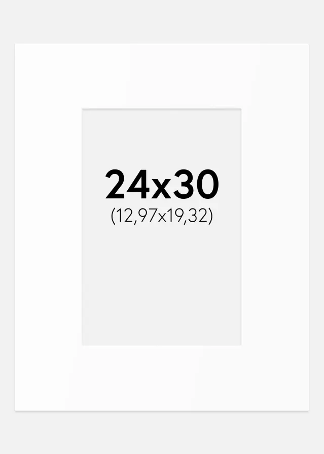 Passe-patrout Biały Standard (Białe Rdzeń) 24x30 cm (12,97x19,32)