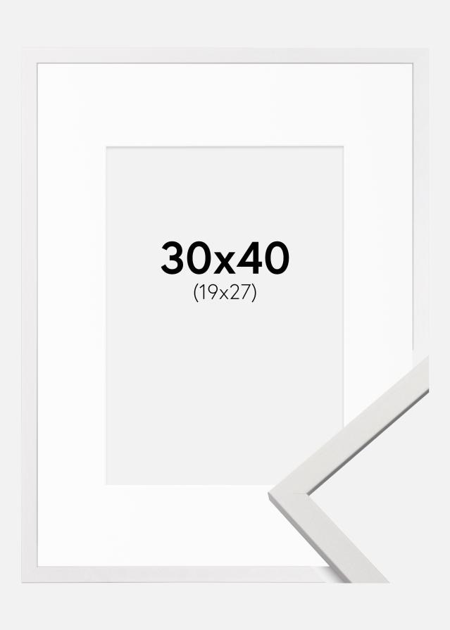 Rama Edsbyn Biały 30x40 cm - Passe-patrout Biały 20x28 cm