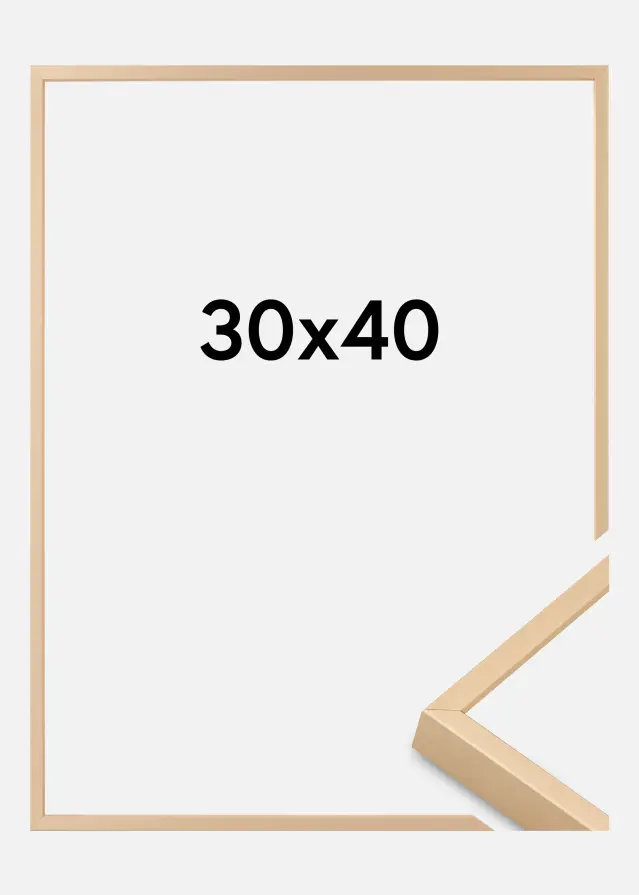 Rama aluminiowa Szkło akrylowe Mosiądz 30x40 cm