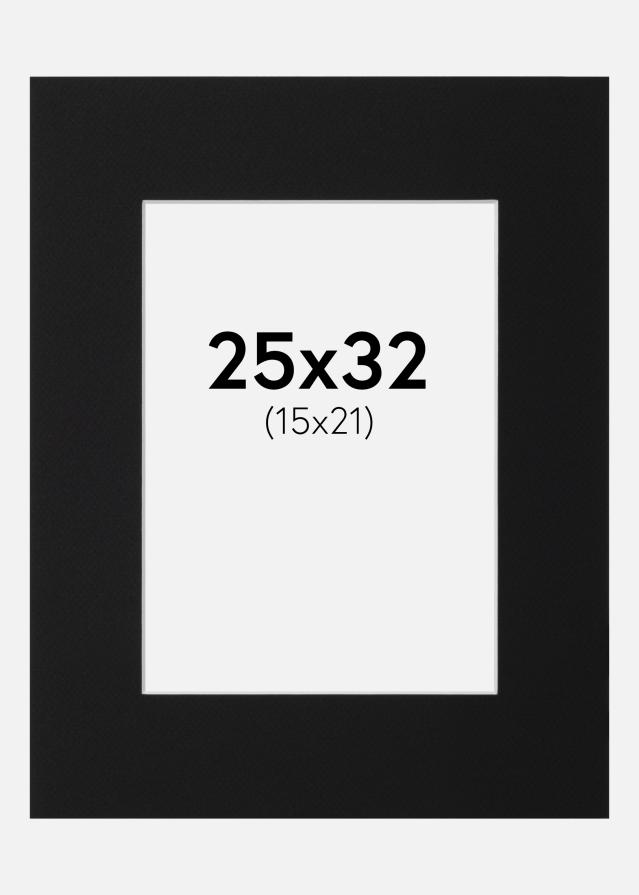 Passe-patrout Czarny Standard (Biały Rdzeń) 25x32 cm (15x21)