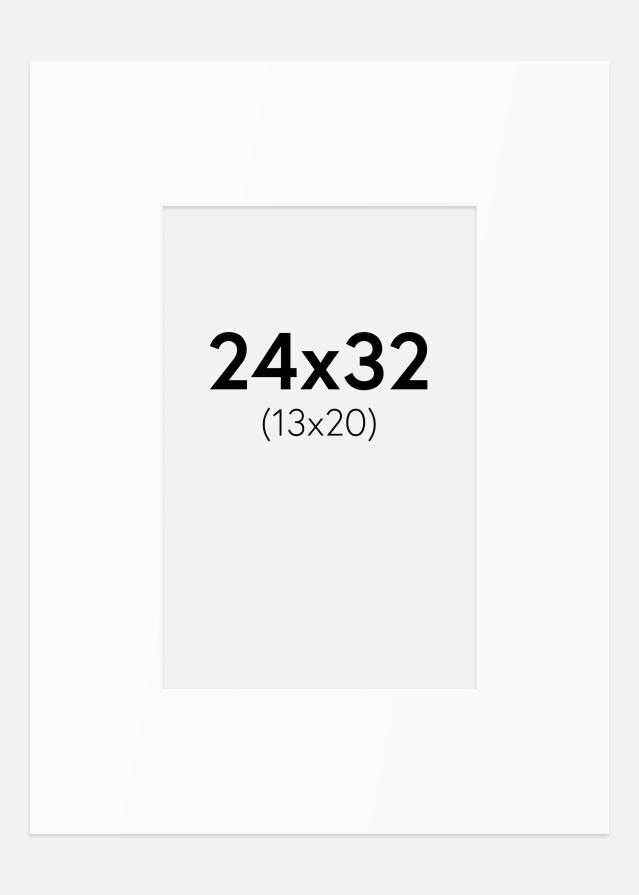 Passe-patrout Biały Standard (Białe Rdzeń) 24x32 cm (13x20)