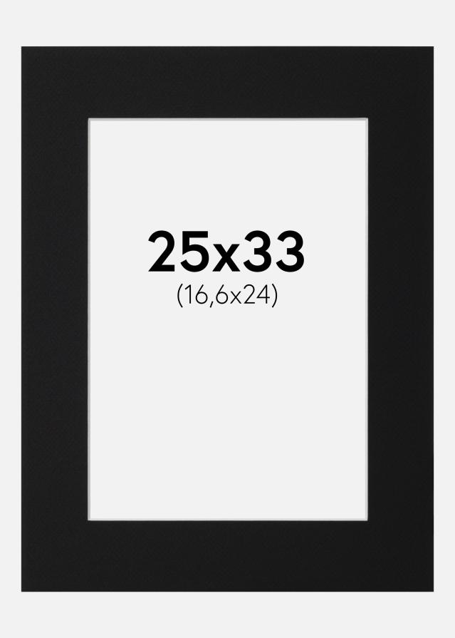 Passe-patrout Czarny Standard (Biały Rdzeń) 25x33 cm (16,6x24)