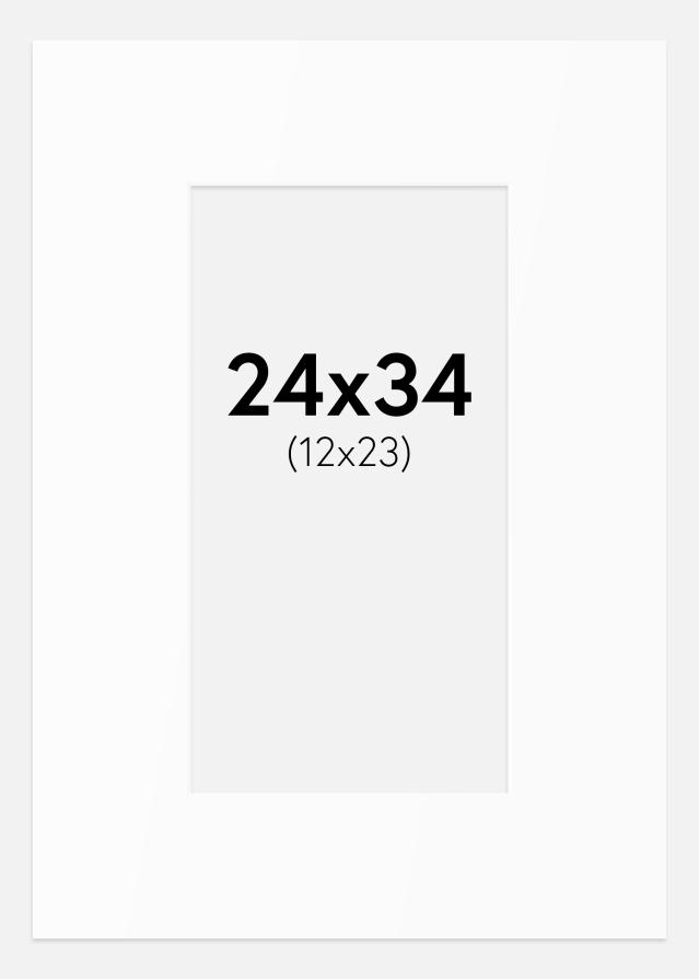 Passe-patrout Biały Standard (Białe Rdzeń) 24x34 cm (12x23)