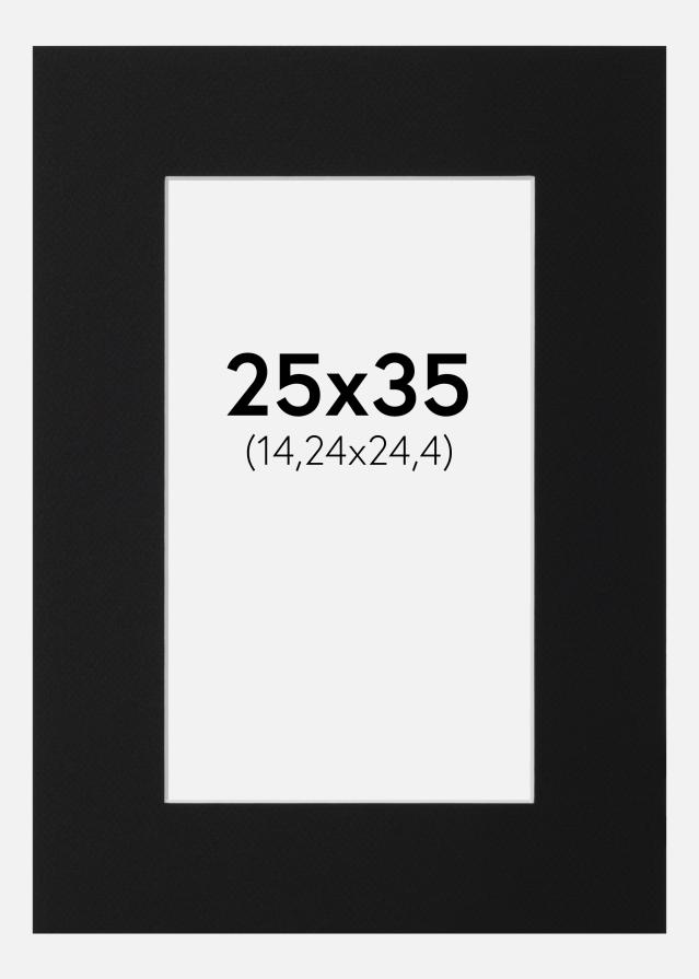 Passe-patrout Czarny Standard (Biały Rdzeń) 25x35 cm (14,24x24,4)
