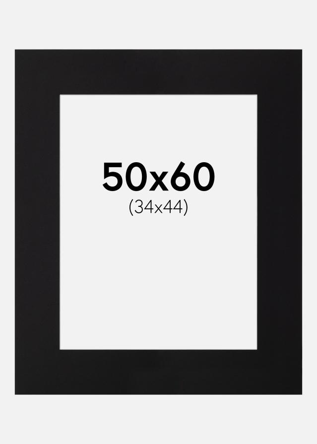 Passe-patrout Czarny Standard Biały środek 50x60 cm (34x44)