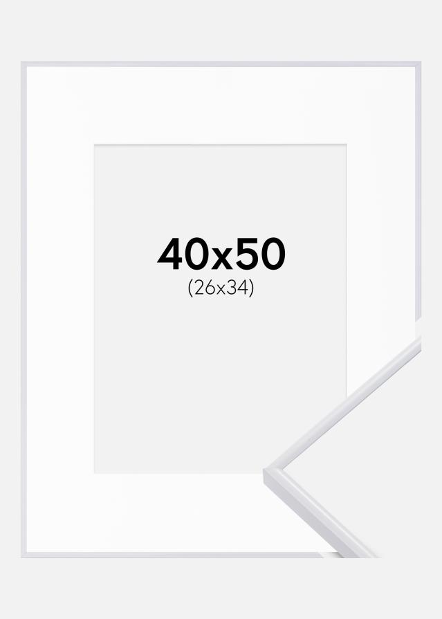 Rama Visby Biały 40x50 cm - Passe-patrout Biały 27x35 cm