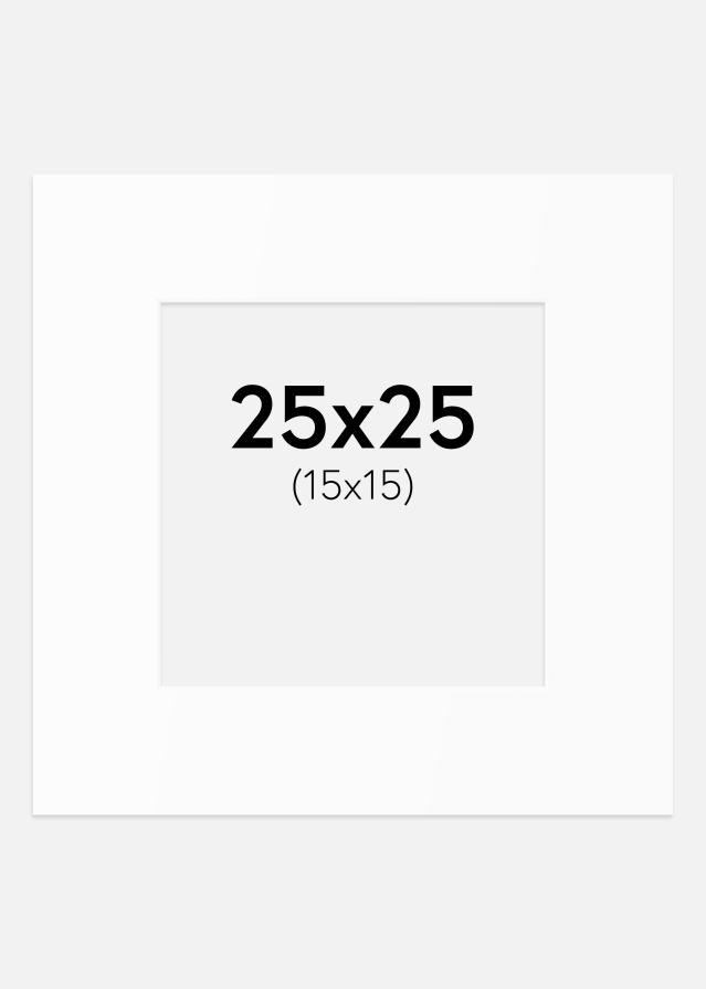 Passe-patrout Biały Standard (Białe Rdzeń) 25x25 cm (15x15)