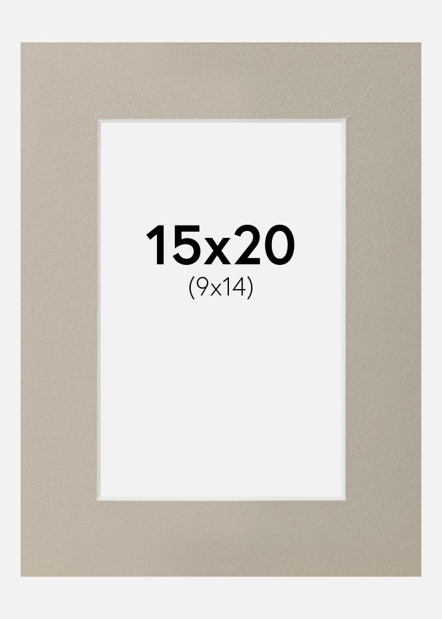 Passe-patrout Perłowoszary 15x20 cm (9x14)