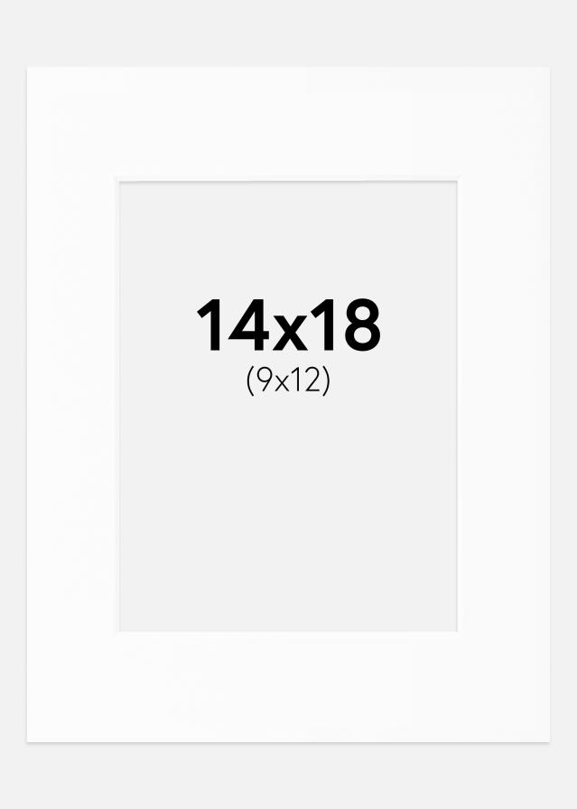 Passe-patrout Biały Standard Biały środek 14x18 cm (9x12)