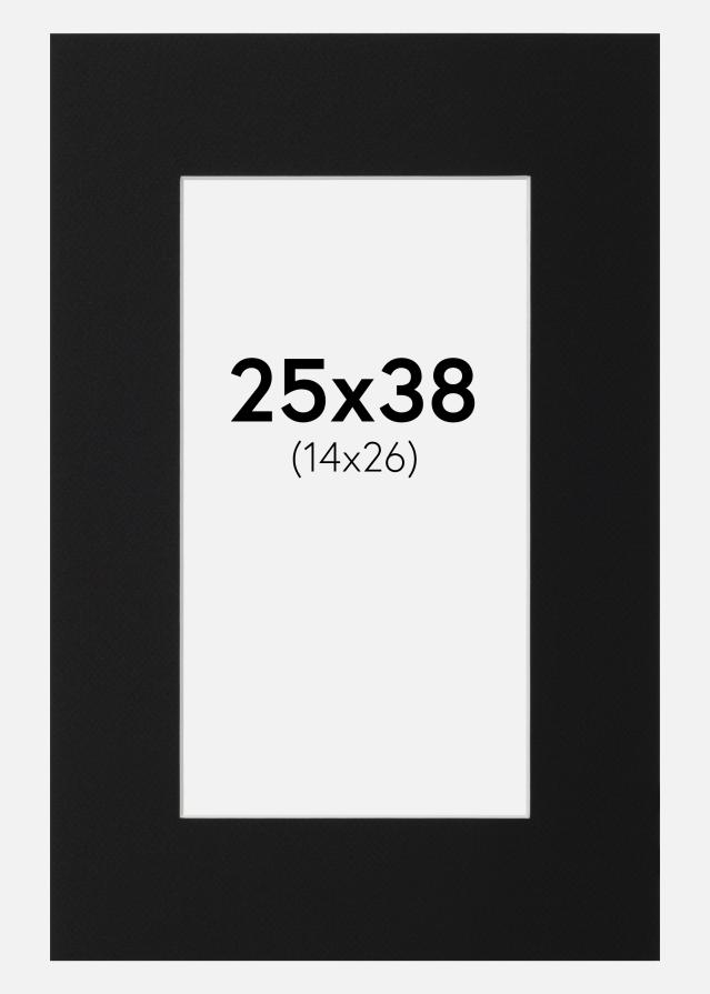 Passe-patrout Czarny Standard (Biały Rdzeń) 25x38 cm (14x26)
