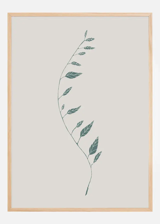 Wavy Branch Green Plakat