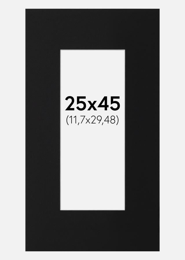 Passe-patrout Czarny Standard (Biały Rdzeń) 25x45 cm (11,7x29,48)