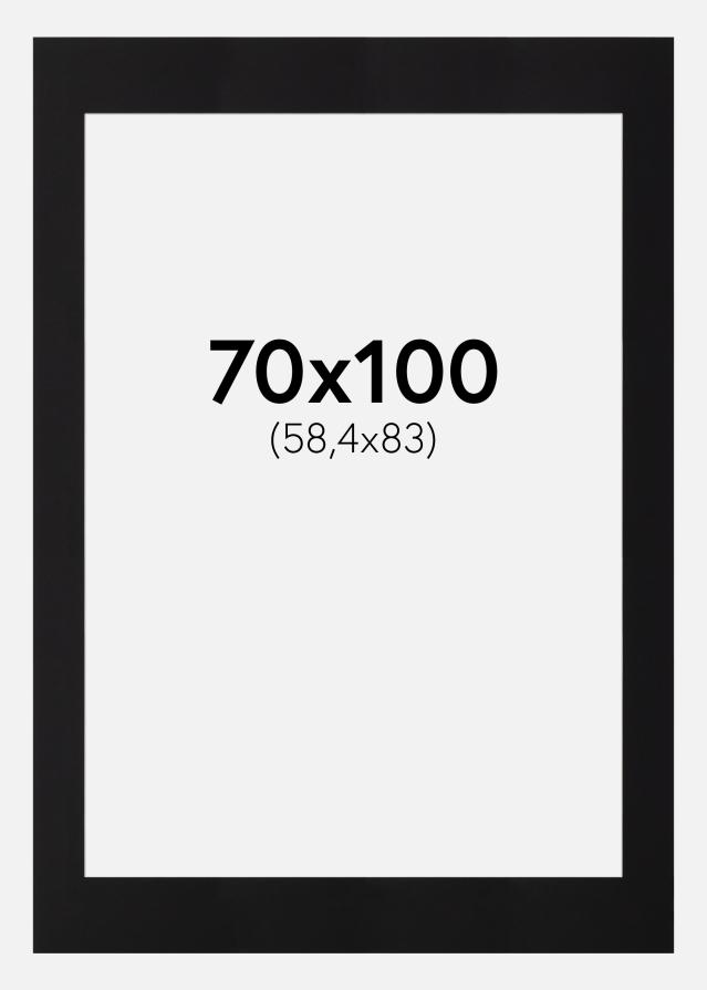 Passe-patrout Czarny Standard Biały środek 70x100 cm (58,4x83 - A1)