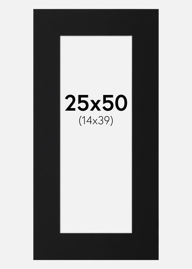 Passe-patrout Czarny Standard (Biały Rdzeń) 25x50 cm (14x39)