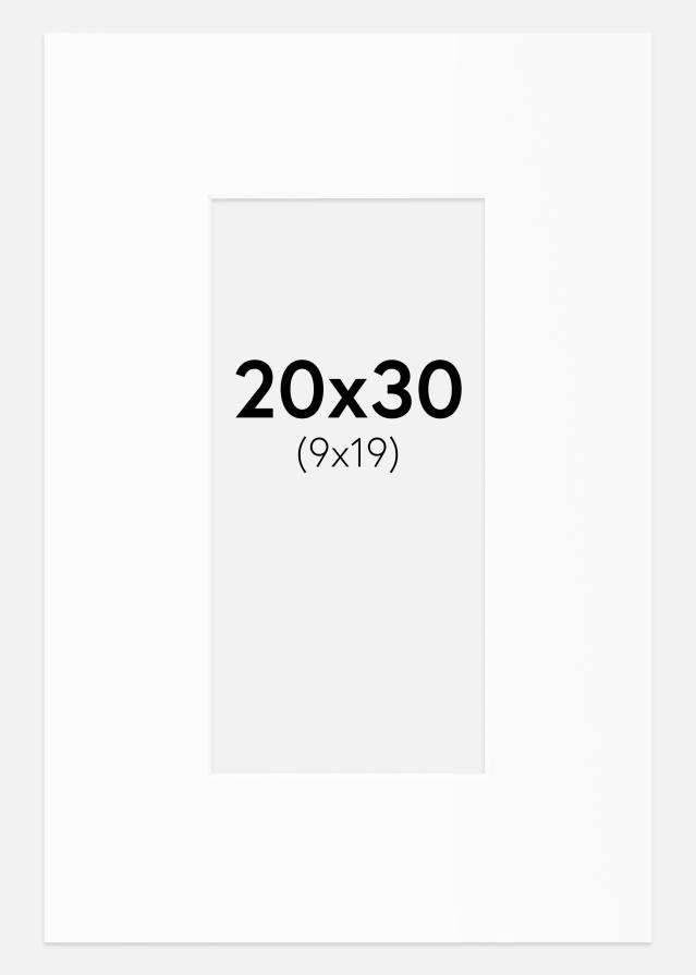 Passe-patrout Biały Standard Biały środek 20x30 cm (9x19)