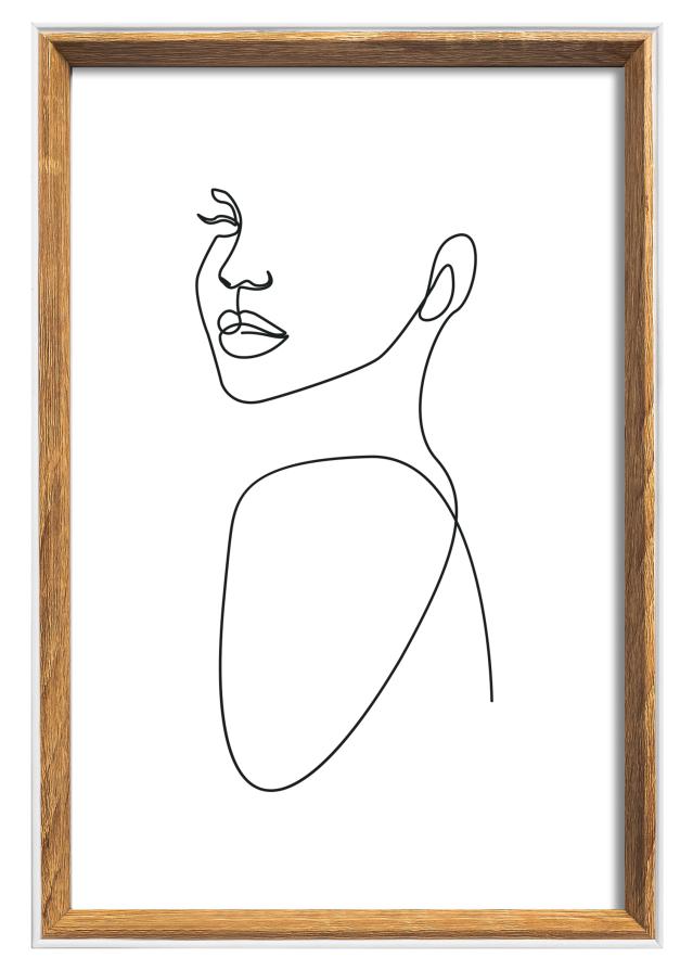 Rama Silhouette Orzech 20x30 cm