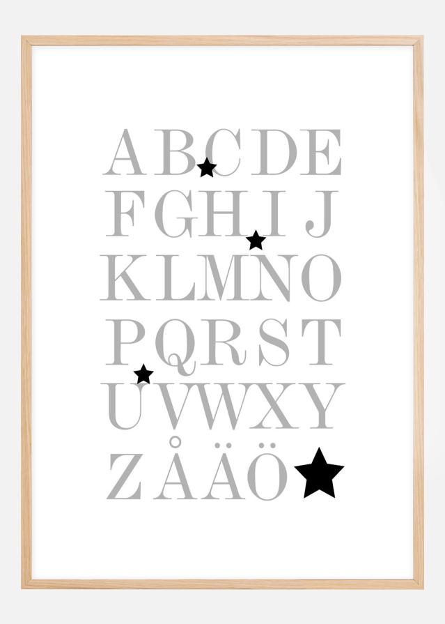 ABC - Szary/Czarny Plakat